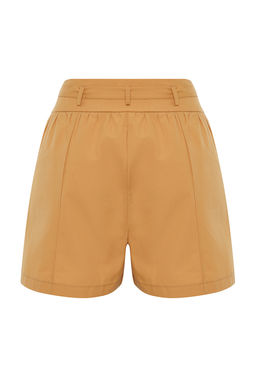 Hardal Baglama Detayl? Pamuklu Dokuma Sort TWOSS24SR00065