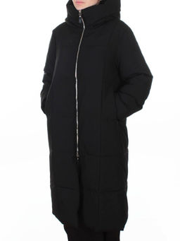 9917 BLACK Пальто зимнее женское (150 гр. холлофайбер)