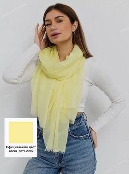 K13581 Палантин 90/180 хлопок ЖЕЛТЫЙ