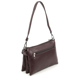 Женская сумка через плечо из эко кожи с пятью отделениями 23/83 Коричневый - Cidirro фото 3