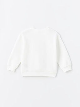 Bisiklet Yaka Bask?l? Uzun Kollu K?z ?ocuk Sweatshirt - Waikiki фото 2