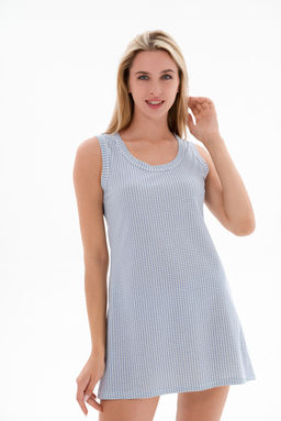 Ночная сорочка женская из кулирки Машенька голубой - Амадэль фото 3