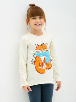 Молочный джемпер для девочки с принтом - Kogankids фото 6