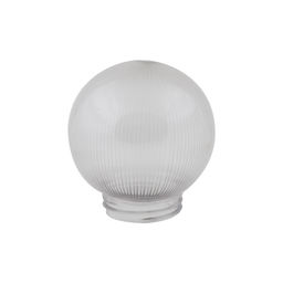 UFP-P150A CLEAR Рассеиватель призматический (с насечками) в форме шара для садово-парковых светильников. Диаметр - 150мм. Материал - САН-пластик прозрачный.
