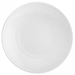 "Русь" Тарелка глубокая фарфоровая д200мм h37мм, 500мл, белый, рельефный декор (Китай)