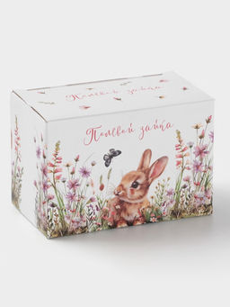 Набор для специй Доляна «Зайка», 2 предмета: солонка, перечница 130 мл, 11.5×6.2×8.8 см, доломит, белый