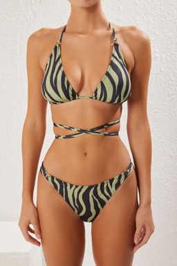 TRENDYOLMILLA Leopar Desenli Ucgen Baglamal? Bikini Tak?m? TBESS23BT00058  фото 3