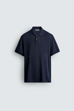 POLO REGULAR FIT JACQUARD RAYAS / Blanco roto - Zara фото 7