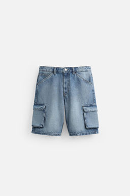 DENIM CARGO BERMUDA SHORTS - Zara фото 27