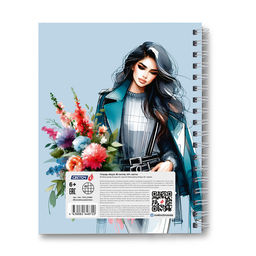 Светоч Т214 Тетрадь общая с твердой обложкой, матовая ламинация A5 80 л. на гребне 65 г/кв.м , белизна 100 % 4 шт. клетка 01568 Весенняя романтика