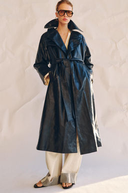 OVERSIZE LEATHER EFFECT TRENCH COAT ZW COLLECTION - Zara фото 4