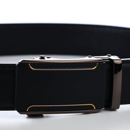 Ремень мужской, натуральная кожа, 120×3.6 см, пряжка автомат, чёрный