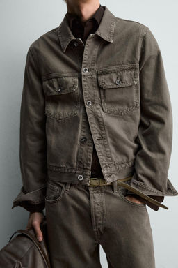 CAZADORA DENIM LIMITED EDITION / Verde gris - Zara фото 5