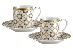 Набор чашек с блюдцами Deco, 0,08 л, 2 шт