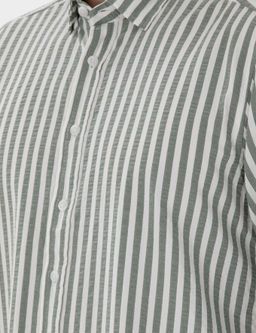 Haki Regular Fit _izgili Uzun Kollu G_mlek - Pierre cardin фото 7