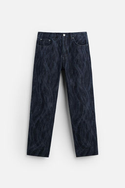 PRINTED STRAIGHT-LEG JEANS - Zara фото 7