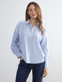 ?izgili Oversize Kad?n G?mlek