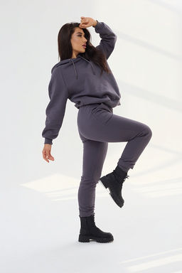 Костюм женский из Футера с начесом Графит Рост 160-175 см - Амавес-текстиль фото 3