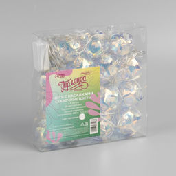 Гирлянда Нить 4.5 м с насадками Цветочные шары, IP20, прозрачная нить, 15 LED, свечение белое, 220 В - Luazon lighting фото 5