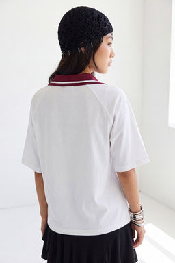 Ekru Kal_n Pamuklu Triko Bant Detayl_ Nak__l_ Overize/Geni_ Kal_p _rme T-Shirt TWOSS25TS00100 - Trendyolmilla фото 4