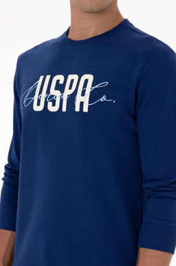 Erkek _ndigo Sweatshirt Sepette S_rpriz _ndirim