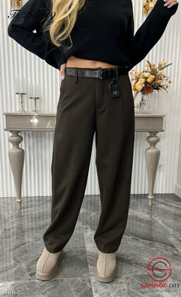 Брюки с ремнем широкие