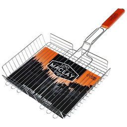 Решётка-гриль для мяса Maclay Lux, хромированная сталь, 56x35 см, рабочая поверхность 35x25 см  фото 7