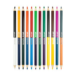 Лео Играй Набор двусторонних трехгранных карандашей LGDCP-12 заточенный 8 х 24 цв