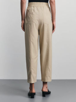 Брюки-джоггеры с вискозой и льном в составе / Zarina  фото 4