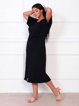 Платье женское кулирка с лайкрой "СТЕЛЛА" ЧЕРНЫЙ