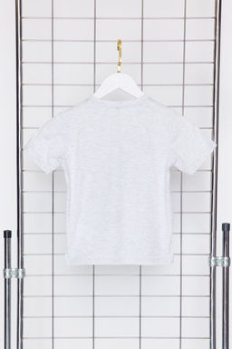 Gri Erkek Cocuk %100 Pamuk Dinozor Desenli Regular/Normal Kal?p K?sa Kol Orme T-Shirt TKDSS24TS00036 - Trendyolmilla фото 4
