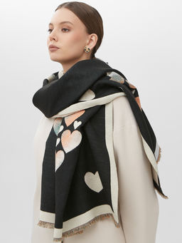 в составе ШЕРСТЬ и КАШЕМИР Большой, мягкий, теплый двусторонний палантин - Tantino фото 5