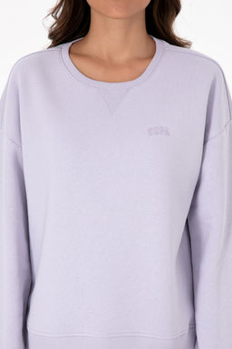 Kad_n Lavanta _ardonlu Bisiklet Yaka Basic Sweatsh_rt Sepette S_rpriz _ndirim - U.s. polo assn фото 6