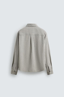 RELAXED FIT STRIPED SHIRT - Zara фото 8