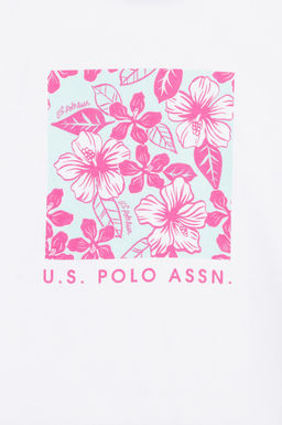 Белая футболка с круглым вырезом для девочек Неожиданная скидка в корзине - U.s. polo assn фото 5