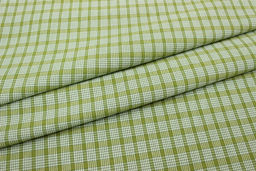 Вареный (стираный) хлопок Клетка-сеточка цв.лесная трава, ш.2.5м, хл-100%, 115гр/м.кв - Купава фото 4