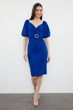 Saks Vucuda Oturan Tas Aksesuarl? Dokuma Elbise TPRSS24EL00256