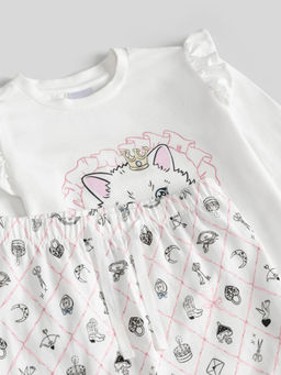 ACOOLA / Набор детский для девочек ((1)джемпер и (2)брюки) Bemmi белый фото 4