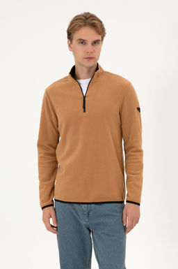 Erkek Kahverengi Basic Sweatshirt Sepette S_rpriz _ndirim
