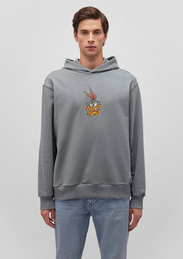 Bugs Bunny Bask?l? Gri Sweatshirt - Mavi фото 3