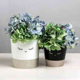 Набор кашпо для цветов 2 в 1 «Мордочки», 0,8 и 1,6 л, 11 х 12 и 14 х 14 см