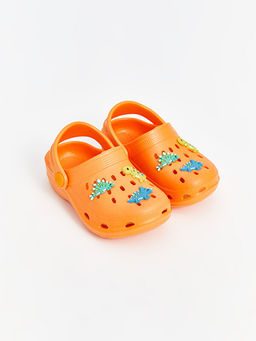 Bask?l? Erkek Bebek Plaj Sandaleti