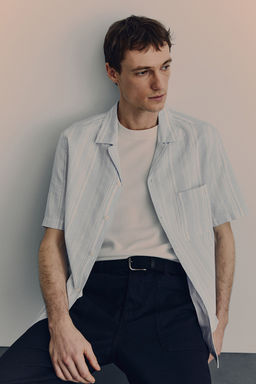 Camisa resort en mezcla de lino Regular Fit - H&m фото 3