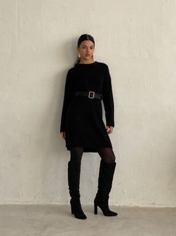 11333 Платье чёрное вязаное - Martichelli фото 3