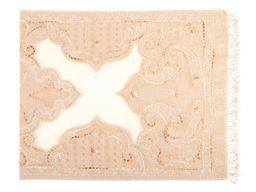 Палантин с вышивкой (шерсть 100%) № Тк903/76 - Ганг фото 2