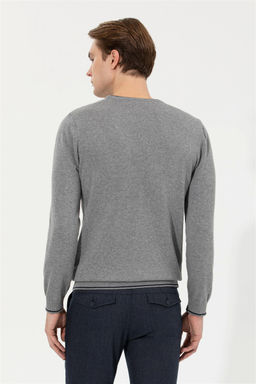 Мужской серый меланжевый трикотаж с круглым вырезом Неожиданная скидка в корзине - U.s. polo assn фото 5