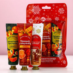 Крем для рук новогодний «Праздничные ароматы», 3×30 мл, Чистое счастье