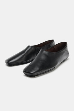 LIMITED EDITION FLAT LEATHER SHOES - Zara фото 6