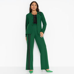 Брючный костюм из трикотажа, Личное превосходство (изумруд, 2 в 1, с поясом) - Charutti фото 12
