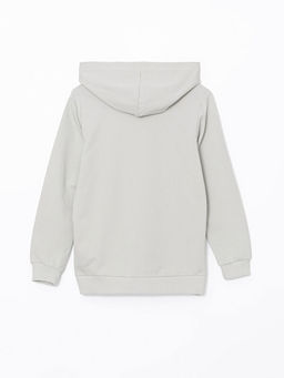 Kap??onlu Erkek ?ocuk Fermuarl? Sweatshirt